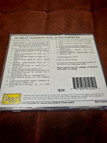 Pearl 20位伟大的小提琴家演奏20首小提琴名曲/20 GREAT VIOLINISTS PLAY 20 MASTERPIECES/ 英凸字首版