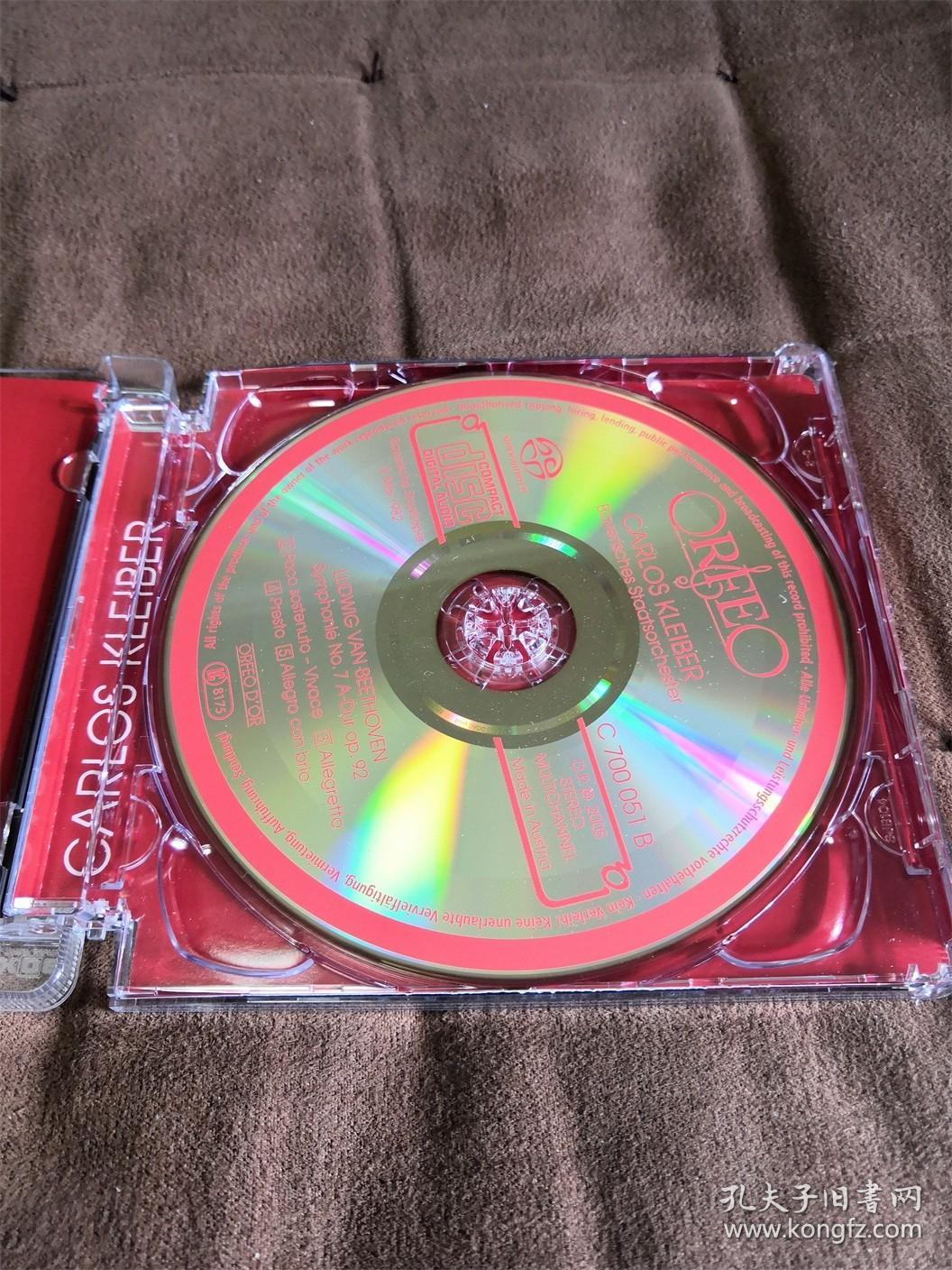 ORFEO 贝多芬-第七交响曲 82.5.3 现场/克莱伯 KLEIBER / BEETHOVEN  SACD SONY DADC版