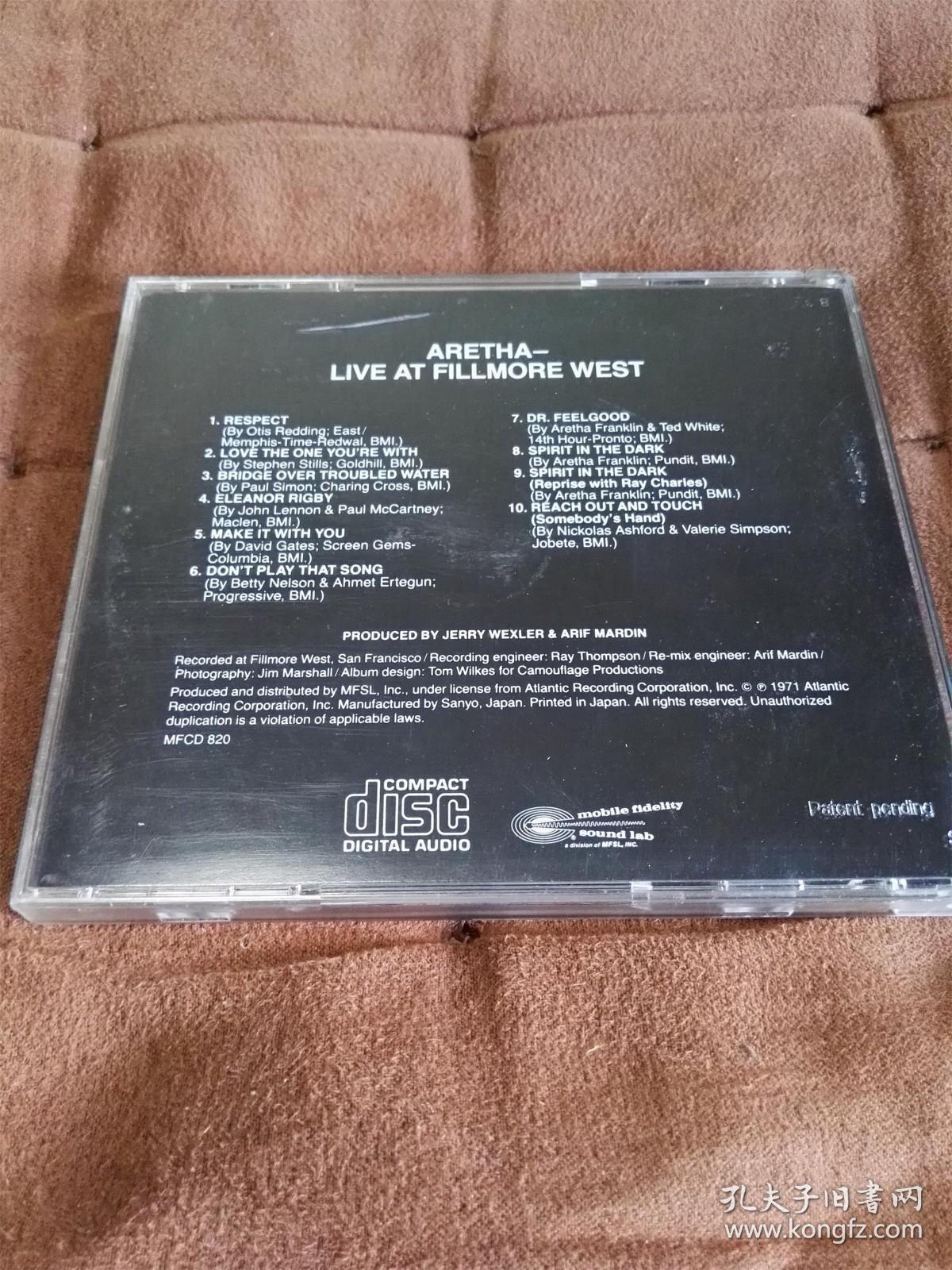 无比传真 MFSL Aretha Franklin - Live at Fillmore West/艾瑞莎·弗兰克林 美三洋6字头首版