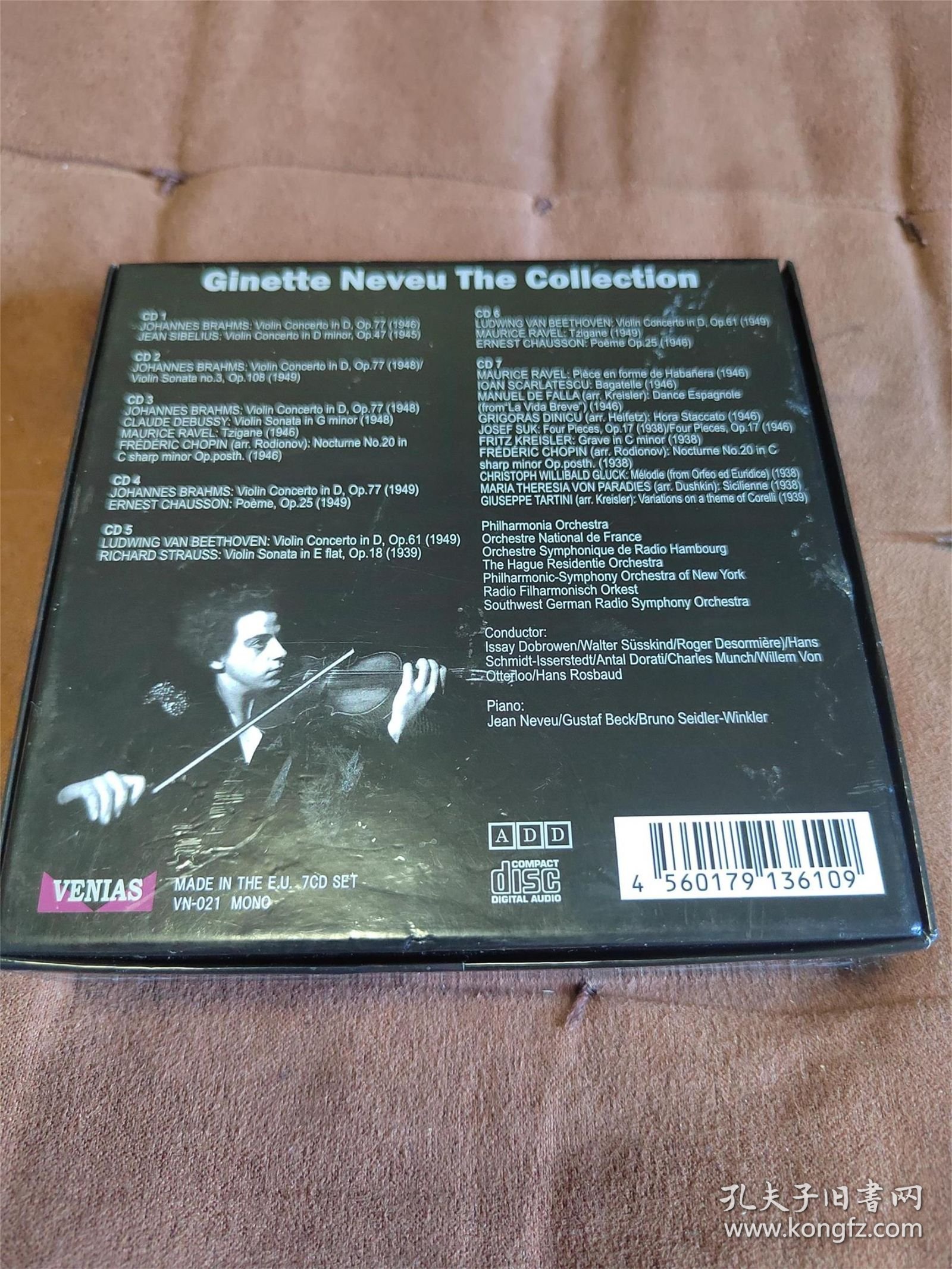 VENIAS 内弗（内芙）小提琴艺术珍藏 Ginette Neveu The Collection 7CD 纸盒欧版