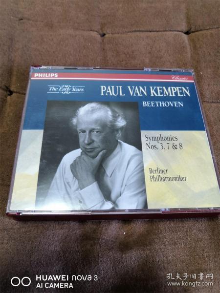 CD唱片 PHILIPS 贝多芬-第3/7/8交响曲/肯朋 KEMPEN / BEETHOVEN  2CD 德戒指银圈PMDC首版