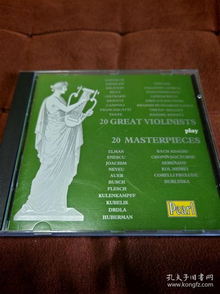 Pearl 20位伟大的小提琴家演奏20首小提琴名曲/20 GREAT VIOLINISTS PLAY 20 MASTERPIECES/ 英凸字首版