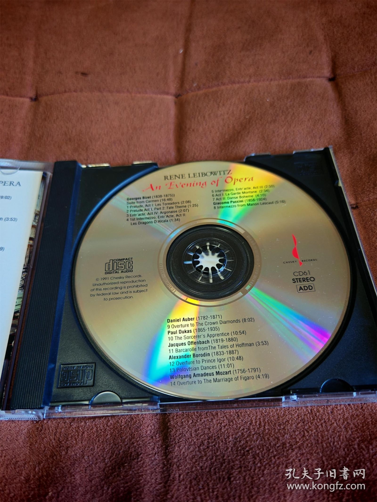 发烧天碟 CHESKY 歌剧院之夜 An Evening of Opera 美版DIDX