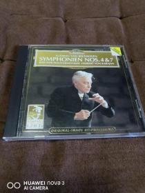 CD唱片  DG 贝多芬-第4&7交响曲/卡拉扬 KARAJAN/BRRTHOVEN  日24K金碟首版