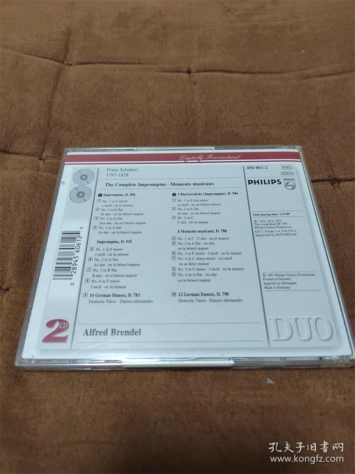 PHILIPS 舒伯特-即兴曲全集/音乐瞬间/布伦德尔 2CD  英版M&L
