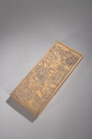 清-养性殿珍藏描金十八罗汉文房油烟墨。