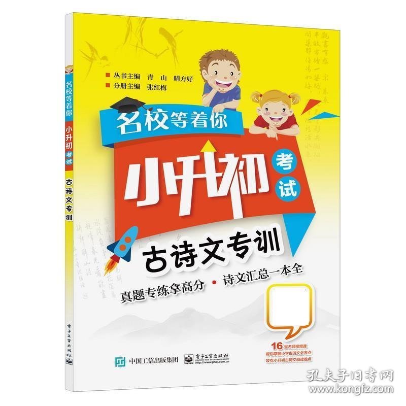 小升初考试-古诗文专训 张红梅电子工业出版社9787121335884