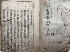 中医学【增订本草备要】1册全，无封面底，享保版