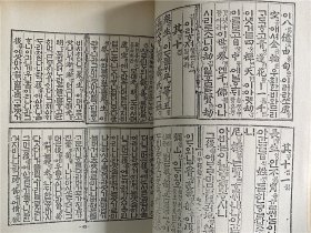 【韩国古典丛书】六辑四十余种，语学类、经书谚解、佛经谚解等辑，收有家礼谚解、纶音谚解、月印释谱、蒙语类解、倭语类解、救急方谚解、蒙山法语、小乐府、戒女书、女四书、内训、乐学轨范、龙飞御天歌、训蒙字会、乐章歌词、训民正音、训民正音图说、孤山外五人集、月印千江之曲 上、杜诗谚解、松江歌辞、圆觉经谚解、东国新续三编行实图、诗经书经周易谚解、四书谚解、原本老乞大、朴通事、小学谚解、四声通解等，七十年代影印