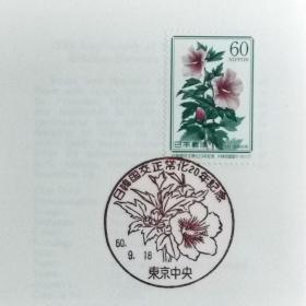 日本首日封：1985年日本发行《日韩建交正常化20周年》邮票首日封（盖“木槿花·东京中央”纪念邮戳）