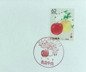 日本首日封：1989年日本地方邮政青森（東北-2）发行《苹果》首日封（NCC版）（盖“苹果·青森中央”纪念邮戳）N-5463