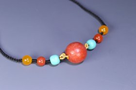 老南红项链，尺寸2.2cm、重25g