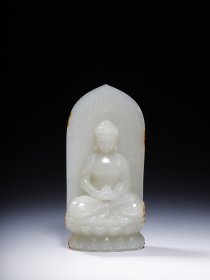 和田玉如来佛坐像，