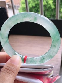 h老坑高冰飘花圆条手镯