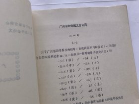 中国语言学会第二届年会论文：广州话的长短元音问题（16开油印本）