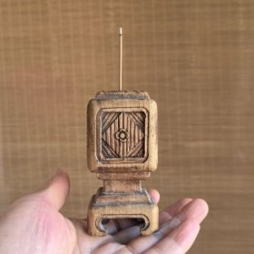 老民俗物件袖珍老木雕香炉