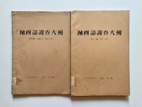 1956年 纳西语调查大纲（语音、语法部份）（词汇部份）油印本 两册全