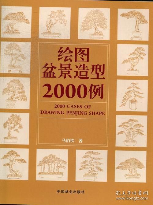 正版 绘图盆景造型2000例 马伯钦 盆景造型养护手册盆景制作教材树木盆景造型设计盆景制作与养护家庭园艺栽培书观赏园艺书