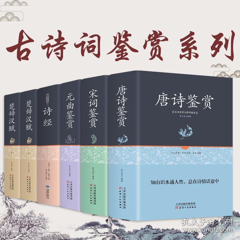 正版精装 中国古诗词大会 诗词歌赋书籍大全集 唐诗宋词元曲三百首正版全集鉴赏赏析辞典诗经楚辞汉赋全6册 古典文学古代文化常识