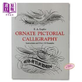 华丽的象形文字书法 Ornate Pictorial Calligraphy 进口艺术 花鸟装饰 练字花体字字帖圆体字【中商原版】