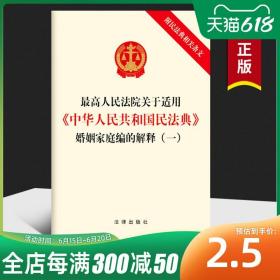 最高人民法院关于适用《中华人民共和国民法典》婚姻家庭编的解释（一）（附民法典相关条文） 法律出版社