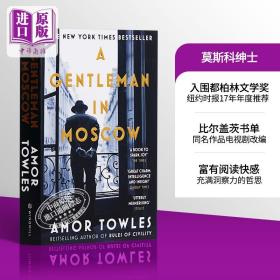 A Gentleman in Moscow 英文原版 埃默·托爾斯：莫斯科紳士 Amor Towles【中商原版】