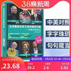 全球最励志英文演讲精选50篇：听演讲学英文