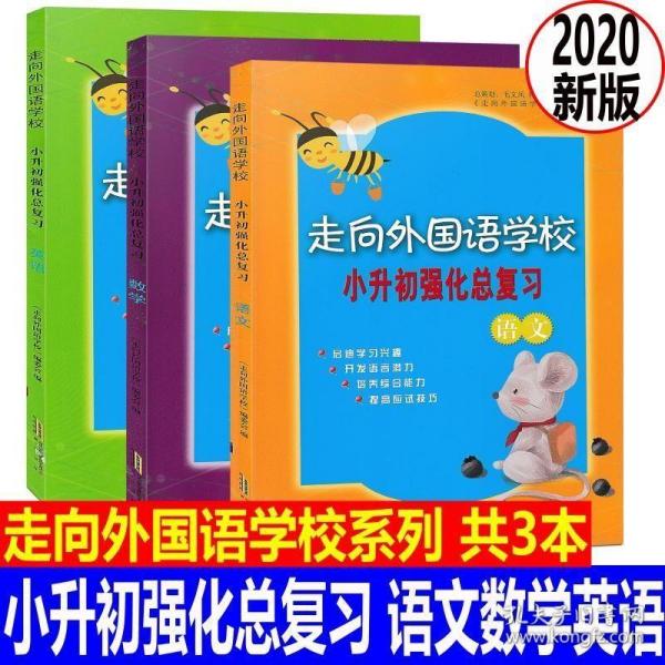 共3本 2020 走向外国语学校 小升初强化总复习 语文数学英语 培养综合能力提高应试技巧外国语学校入学测试升学考试小学总复习