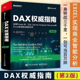 DAX权威指南：运用Power BI、SQL Server Analysis Services和Excel实现商业智能分析（第2版）