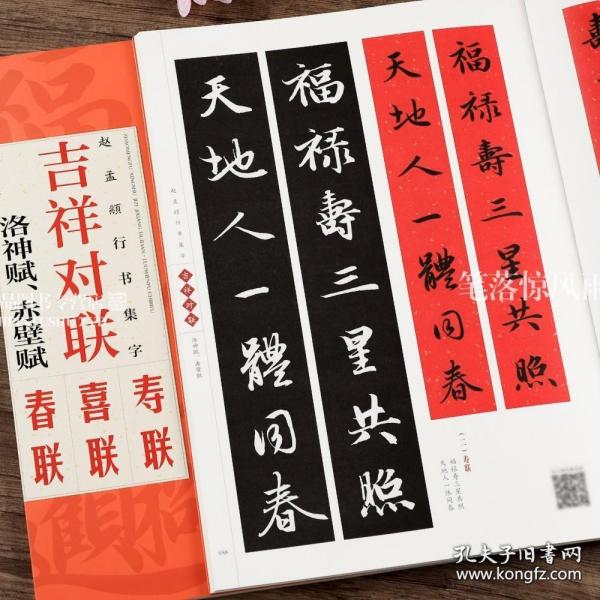 吉祥对联：赵孟頫行书集字洛神赋赤壁赋