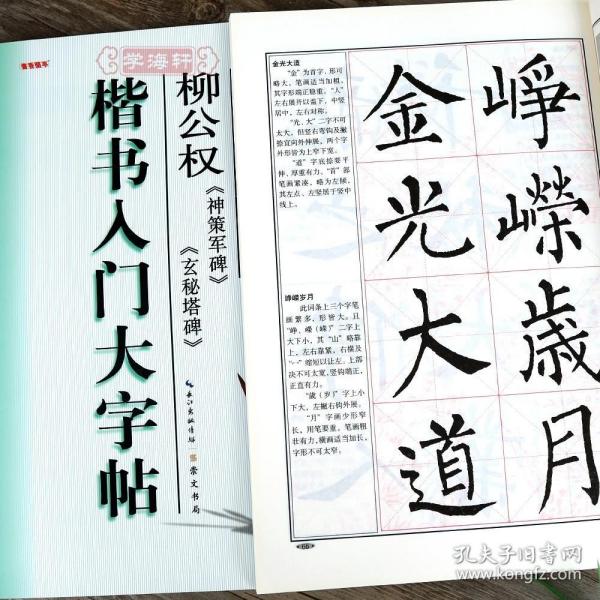 楷书入门大字帖·柳公权《神策军碑》《玄秘塔碑》