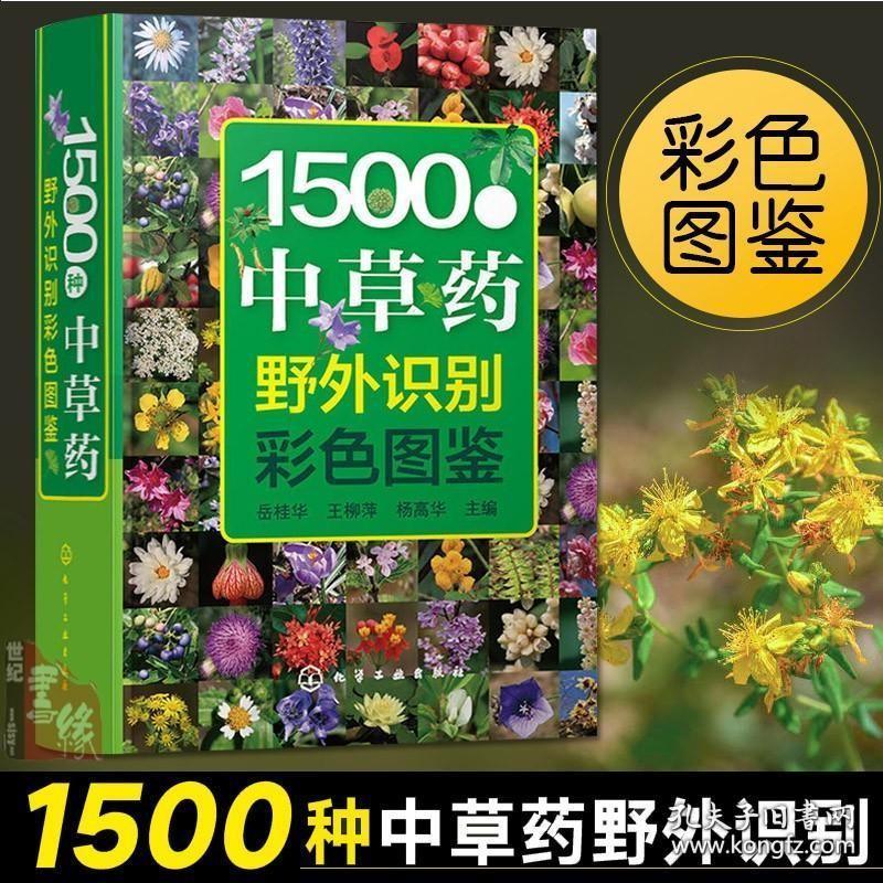 正版 1500种中草药野外识别彩色图鉴岳桂华王柳萍药材采集功效主治用法用量基础教程中草药野外识别中医图鉴图谱中医药爱好者书籍