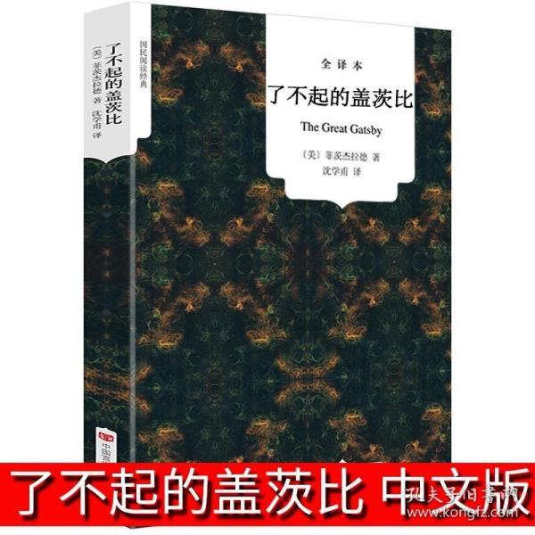 了不起的盖茨比 中文版正版原版原著直译 了不起的盖茨比书 译文杰斯菲尔德原著the great gatsby 世界名著长篇小说畅销书经典gm