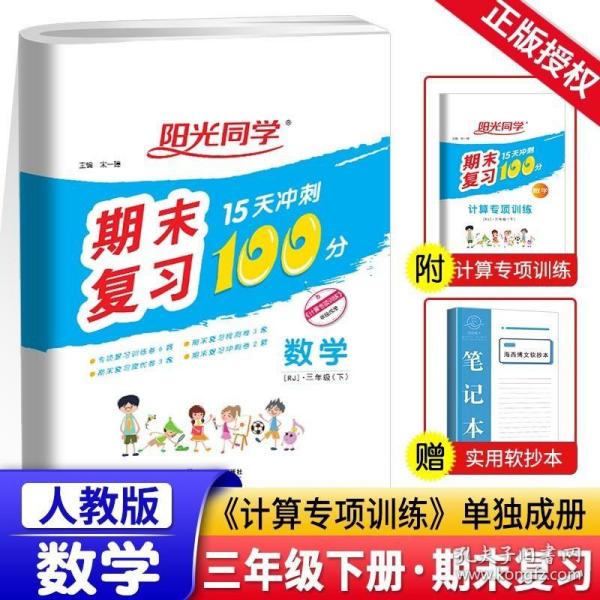 数学(附专项训练3下RJ)/阳光同学期末复习15天冲刺100分