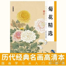 正版书籍工笔画教程官方正品版历代经典名画高清本 菊花精选下国画成人初学者工笔写意花鸟菊花牡丹临摹基础入门书籍墨点美术写意中国画