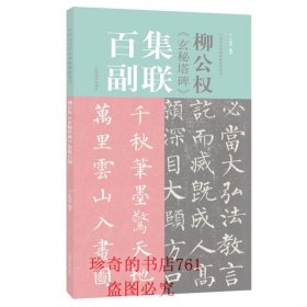 柳公权玄秘塔碑集联百副 对联中国历代经典碑帖集联柳体楷书毛笔字帖 学生初学入门书法教程书籍成人临摹范本放大版集字描红本正版