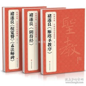 正版书籍【3册】褚遂良字帖中国历代碑帖经典彩色版褚遂良大字阴符经雁塔圣教序倪宽赞孟法师碑初学者毛笔书法碑帖临摹褚遂良楷书字帖