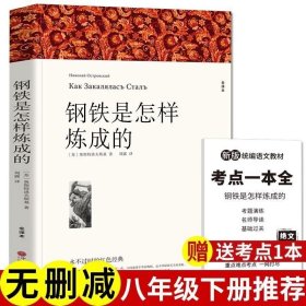 正版现货 送考点 钢铁是怎样炼成的初中正版原著中学生八年级下课外书籍阅读小说经典文学世界名著钢铁是怎样炼成的正版书 原版版