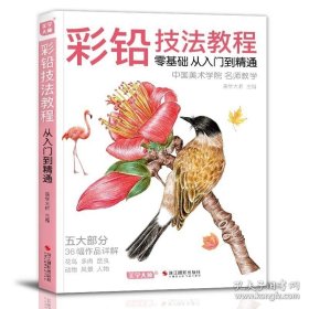 正版书籍美学大师 彩铅技法教程 入门自学零基础临摹本教材书籍 手绘花卉花鸟动物多肉风景人物绘画画册集彩色铅笔美术艺术正版图书