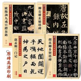 正版书籍毛笔字帖4册楷书四大家欧阳询颜真卿柳公权赵孟俯楷书墨点传世碑帖系列原碑帖初学者毛笔书法临摹欧体颜体柳体赵体楷书字帖