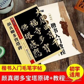 正版书籍颜真卿字帖毛笔楷书教程墨点传世碑帖颜真卿多宝塔碑毛笔书法初学者颜体临摹入门书法培训教材颜真卿多宝塔碑字帖