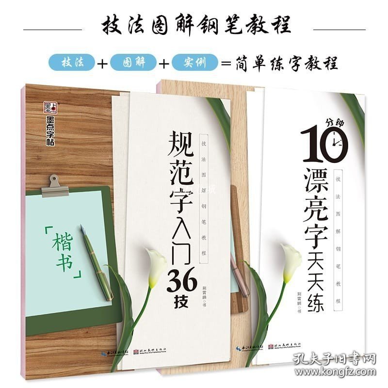 正版书籍字帖楷书入门基础训练2册墨点楷体速成学生手写规范字教程成人正楷钢笔硬笔书法临摹荆霄鹏楷书字帖