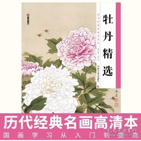 正版书籍工笔画写意国画书墨点美术初学者画法教材历代经典名画高清本 牡丹精选下花鸟画谱原大画稿临摹勾线技法牡丹国画入门基础教程书籍