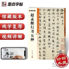 正版书籍行书字帖赵孟俯 中国碑帖高清彩色精印解析本 简体旁注毛笔书法字帖原碑帖临摹字帖正版带视频教程赵孟頫五种行书字帖