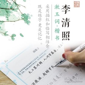 正版书籍墨点字帖成人高中大学生行楷书籍李清照漱玉词名家手写唯美簪花小楷钢笔练字严海南米字格硬笔书法散语文诗词速成女生艺术字体字帖