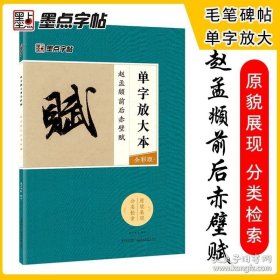 正版书籍赵孟俯前后赤壁赋单字放大本全彩版墨点毛笔字帖行书入门基础教程湖北美术出版社正版毛笔书法字帖书法课全集临本赵孟俯行书字帖