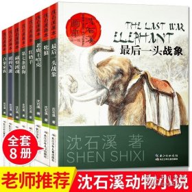 正版书籍沈石溪画本全套8册 最后一头战象白象家族红奶羊第七条猎狗沈石溪经典动物小说全集儿童文学故事书籍学生漫画绘本的书全系列