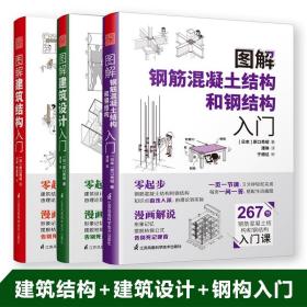 3册】图解建筑结构入门+图解建筑设计入门+图解钢筋混凝土结构和钢结构入门 原口秀昭 图解建筑知识问答系列工作手册凤凰空间