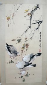 康生《花鸟》（1898年－1975年12月16日），原名张宗可，字少卿，曾用名赵溶、张溶、张耘 ，乳名张旺，笔名鲁赤水，山东诸城县大台庄人（1946年立胶南县后始划归之）。