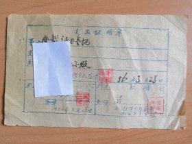 1956年3月28日磨裁纸刀＂支出证明单＂